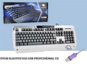 Wfirst X10 Led Işıklı USB Kablolu ( Gaming Gamer ) Oyuncu Q Klavyesi Mekanik Hisli - 1