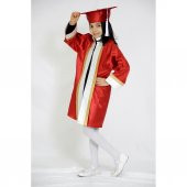 Mezuniyet Kep Cübbe Anaokul Kırmızı Ekru - 1