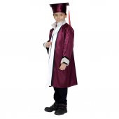 Mezuniyet Kep Cübbe İlkokul Bordo Ekru - 3