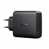 Aukey PA-T18 4 Port 42W Qualcomm 3.0 Hızlı Seyahat Şarj Cihazı Siyah - 1