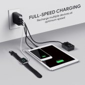 Aukey PA-T18 4 Port 42W Qualcomm 3.0 Hızlı Seyahat Şarj Cihazı Siyah - 3