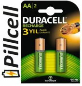 Duracell Rechargeable AA Kalem Pil 1300 mAh 2 li - 1