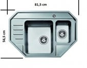 TEKA STAGE 60 E PASLANMAZ ÇELİK KÖŞE MUTFAK EVYE PA625P3204 - 1