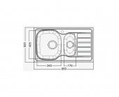 ARTENOVA KISA 1,5 GÖZ KETEN DOKULU EVYE 86X50 SAĞ - 2