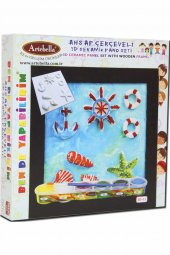 11 I Çocuk Ahşap Çerçeveli 3D Seramik Pano Boyama Seti - 4