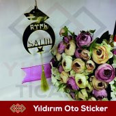 Kişiye Özel Ay Yıldız Ve Bozkurt Pleksi Araba Dikiz Aynası Süsü - 1