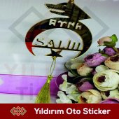 Kişiye Özel Ay Yıldız Ve Bozkurt Pleksi Araba Dikiz Aynası Süsü - 2