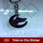 Kişiye Özel Ay Yıldız Ve Bozkurt Pleksi Araba Dikiz Aynası Süsü - 4