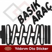 BASIK ARAÇ YAY STİCKER-YILDIRIM TİCARET HEDİYELİ ÜRÜN - 1