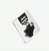 Jeep Logo-Resim Baskılı Doğal Limra Taşı Bardak Altlığı - 2