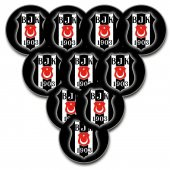 10 Adet Beşiktaş Yaka Rozeti, Bjk Hediyelik Takım Çocuk Rozetleri - 1