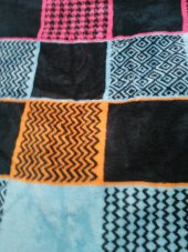 Başaran Çift Kişilik Lüks Peluş Geometrik Desenli Battaniye - 5