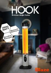 HOOK HK - 402 DİKEY ELEKTRİKLİ ISITICI SOBA, DİK ISITICI 2500 WATT KULE TİPİ DİKEY ELEKTRİKLİ ISITICI, DEVRİLME EMNİYETLİ SOBA - 1