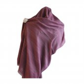 Hasır Desenli Pashmina Şal - Gül Kurusu - 2