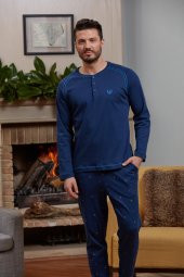 DAGİ ERKEK PİJAMA TAKIMI LACİVERT ESE0218K0013LC - 1