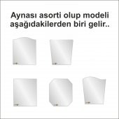 Çoklu 7 Parça 50x40cm Büyük Otel Banyo Cafe WC Tuvalet Ayna Seti - 3