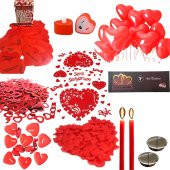 14 Şubat Sevgililer Günü Yemek Masası Süslemeleri Hazırlama Paket thumbnail 1