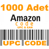 1000 UPC EAN ASIN Barkod Kodları Numarası - UPC Kodu Satın Al - Amazon ürün listeleme yükleme - 1