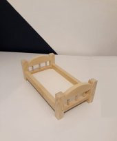CEEBEBEK MONTESSORİ AHŞAP OYUNCAK BEBEK BEŞİK YATAK EĞİTİCİ OYUN Kız Çocuk Oyun Evcilik - 1