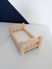 CEEBEBEK MONTESSORİ AHŞAP OYUNCAK BEBEK BEŞİK YATAK EĞİTİCİ OYUN Kız Çocuk Oyun Evcilik - 3