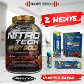 Muscletech Nitrotech 100% Whey Gold Protein 2270 gr + 2 Hediye - 1