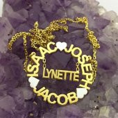 925 Ayar Gümüş Kolye Özel Tasarım Kalp Kolye İsimli Kolye Kalpli İsim Kolye - 1