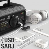 NOCO Genius GB500 12V/24V 20.000Amp Ultrasafe Lityum Akü Takviye + Powerbank + Led Lamba - 5