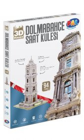 Dolmabahçe Saat Kulesi Pal 3D Maket YapBoz 93 Parça - 3