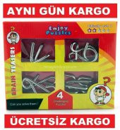 Metal Puzzle Set 4lü Büyük Boy Eğitici Puzzle - 1