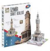 İzmir Saat Kulesi Maket Puzzle 3 Boyutlu 60 Parça - 1