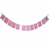 Pembe Baby Shower Partisi Süsleri Kız Bebek, Dekorasyon Yazıları - 1