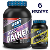 Mass Gainer 3000 gr - Aminowest 300 Tablet West Nutrition Kalite ve Güvencesiyle - 1