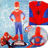 Spiderman Kostüm - Örümcek Adam Kostümü - Örümcek Adam Kostümü - Maske + Kostüm - 3