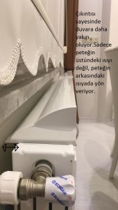 Isıyay Petek Üstü Isı Yönlendirici Ayarlanabilir Ölçü 75-140 cm Arası Her Peteğe Uygun Kalorifer Radyatör Doğalgaz Peteği - 3