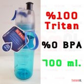 SPREYLİ MATARA TRİTAN tupperware GIDA PLASTİĞİ 0 BPA FREE 700ML - 7