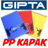 GIPTA A4 Dik Spiralli ÇİZGİLİ KARELİ PP KAPAK DEFTER (Bloknot) - 2