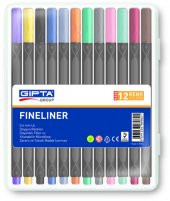 GIPTA FineLiner K606 Sert PP KUTULU 12 RENK KALEM (Özel Seri) - 1