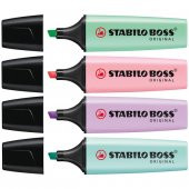 Stabilo Boss Orıgınal Neon ve Pastel Fosforlu İşaretleme 4 KALEM - 3