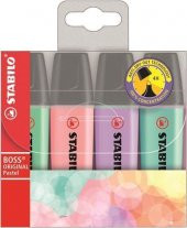 Stabilo Boss Orıgınal Neon ve Pastel Fosforlu İşaretleme 4 KALEM - 4