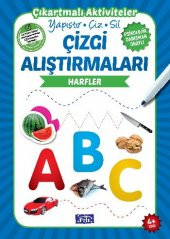 ÇIKARTMALI YAPIŞTIR ÇİZ SİL YAZBOZ ÇİZGİ ALIŞTIRMALARI (HARFLER) - 1