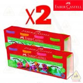 2 Adet - FABER CASTELL 4 RENK OYUN HAMURU SU BAZLI 2x440gr - 2