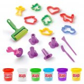 PLAY-DOH + LETS 6 RENK 22Lİ OYUN HAMURU 600GR L9006 OYUNCAKLI SET - 3