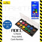 ADELAND 12 RENK SULU BOYA FIRÇA 12 Lİ - 1