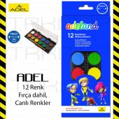 ADELAND 12 RENK SULU BOYA FIRÇA 12 Lİ - 2