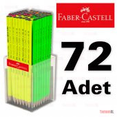 FABER CASTELL YUVARLAK KURŞUN KALEM 72 ADET - 4 FARKLI RENK - 1