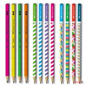 FABER CASTELL YUVARLAK KURŞUN KALEM 1 DÜZNE (12 ADET) FARKLI RENK - 4