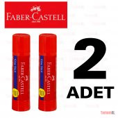 2 ADET FABER CASTELL STİCK ÇEVİRMLELİ YAPIŞTIRICI 10 GR. KÜÇÜK - 1