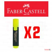FABER CASTELL FOSFORLU KALEM İŞARETLE KALEMİ 1548 TEXTLİNER 2ADET - 1