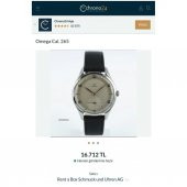 Antika 1949 Omega Cal 265 Jumbo Calatrava Kurmalı Erkek Kol Saati - 6