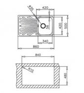 TEKA NERİSSA 50B MİKRO KETEN SOL EVYE 50X86 - 2